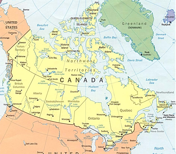 blank map of canada provinces and capitals. Map of canadian provinces and